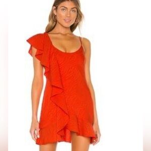 House of Harlow 1960 x Revolve Georgeta Dress-Red - Sz XL